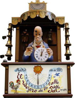 Relógio com autômato em Antigua Relojería