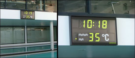 modelos de relógio de piscina digital